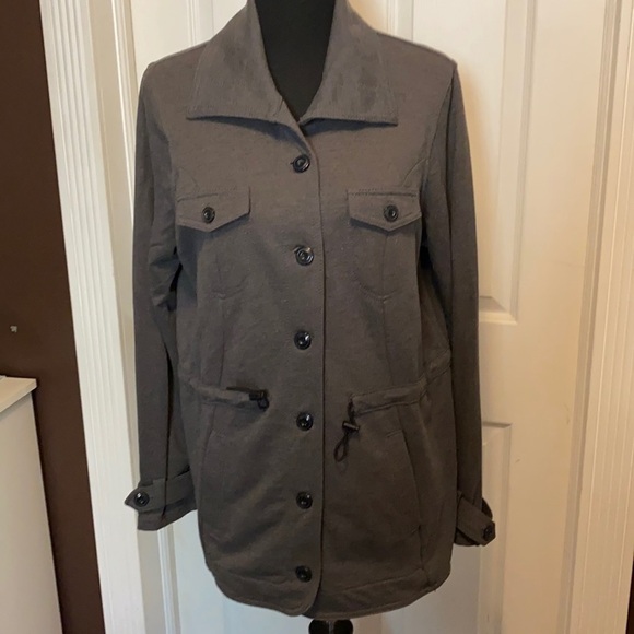 Fashion Bug Women’s Dark Gray Heather Jacket Sz L - Picture 1 of 8
